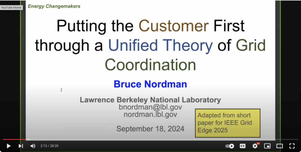 A Unified Theory of Grid Coordination by Bruce Nordman