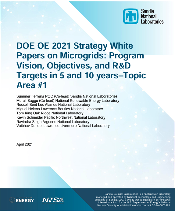 DOE microgrid strategy